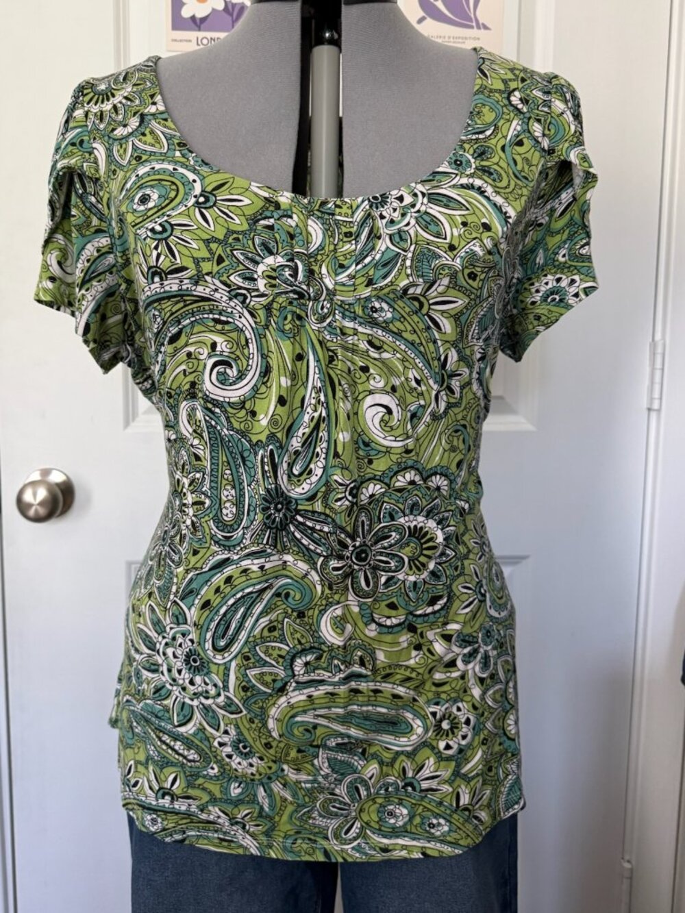 CableandGauge Green Patterned Shirt Size XL